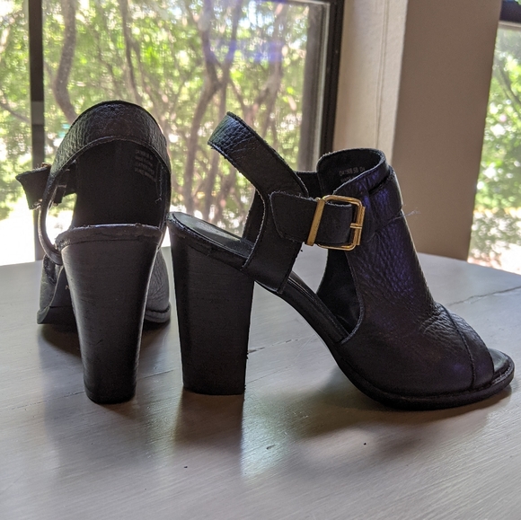 Cole Haan black leather block heels - Picture 6 of 7